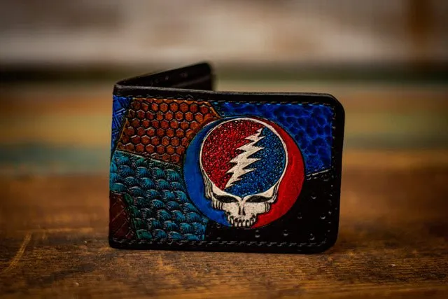 Steal Your Face - GD Patchwork - Tooled Leather Wallet