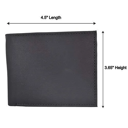 Swiss Marshall RFID Blocking Men's Vegan Leather 2 ID Windows Bifold Wallet RFID530053VG