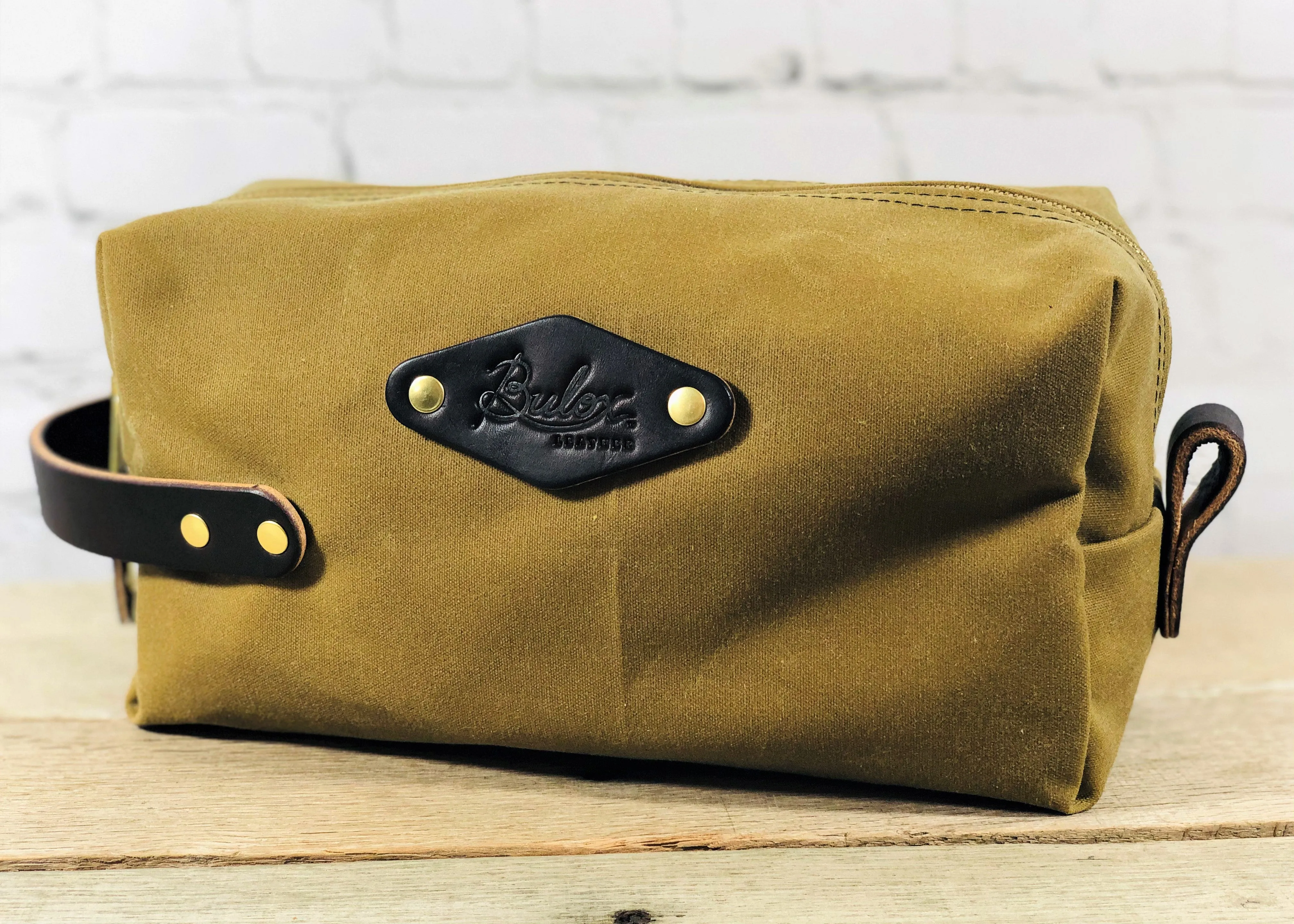 Waxed Canvas Dopp Kit, Tan
